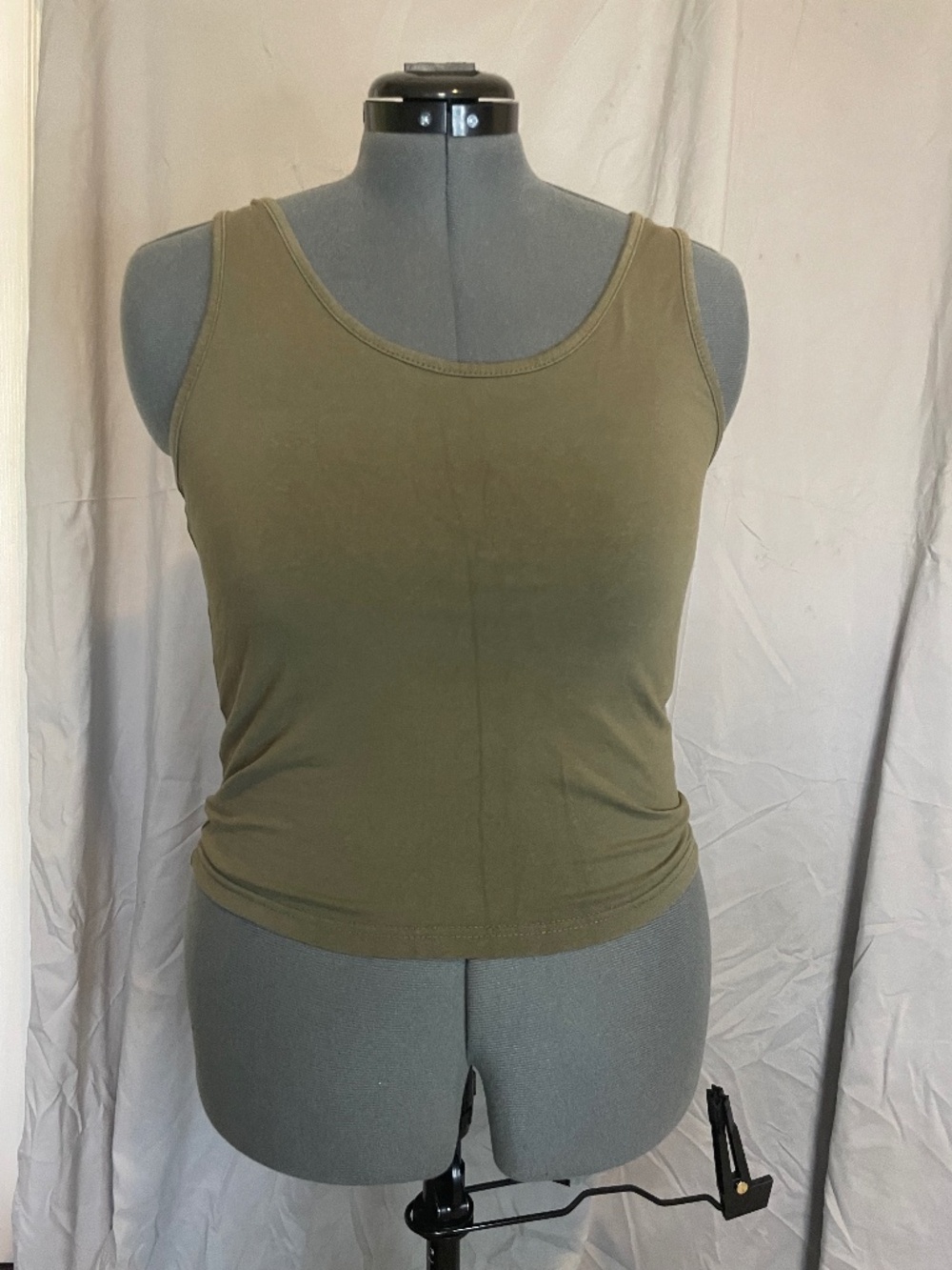 Army green tank top